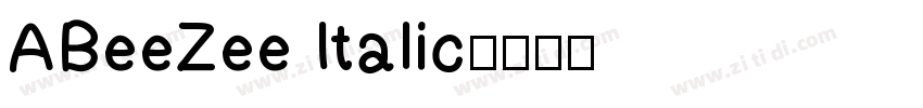 ABeeZee Italic字体转换